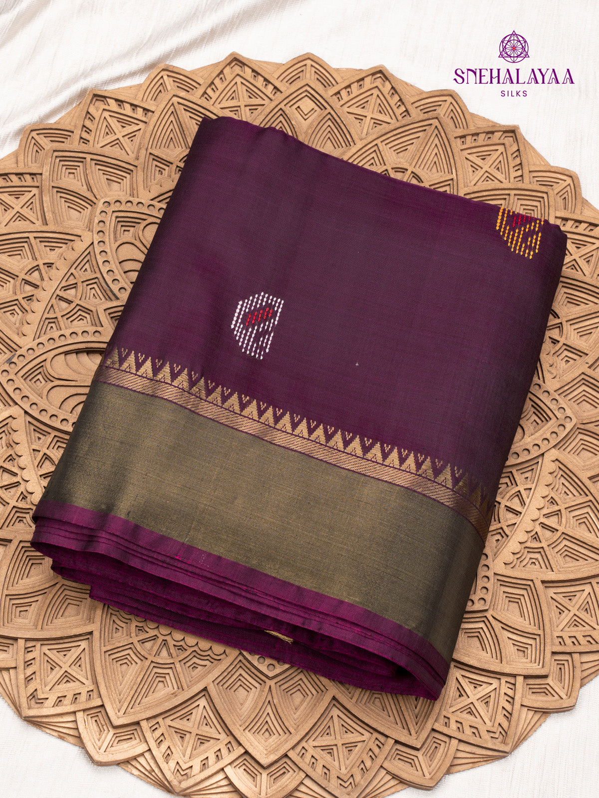 Purple Katan Silk Saree