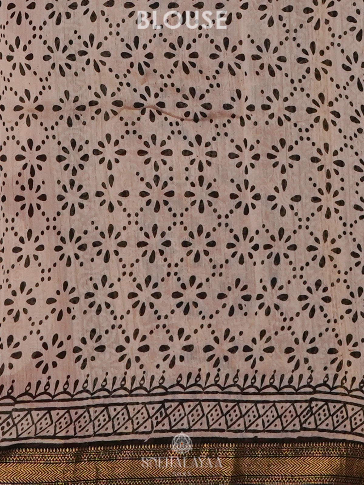 Beige Chanderi Saree