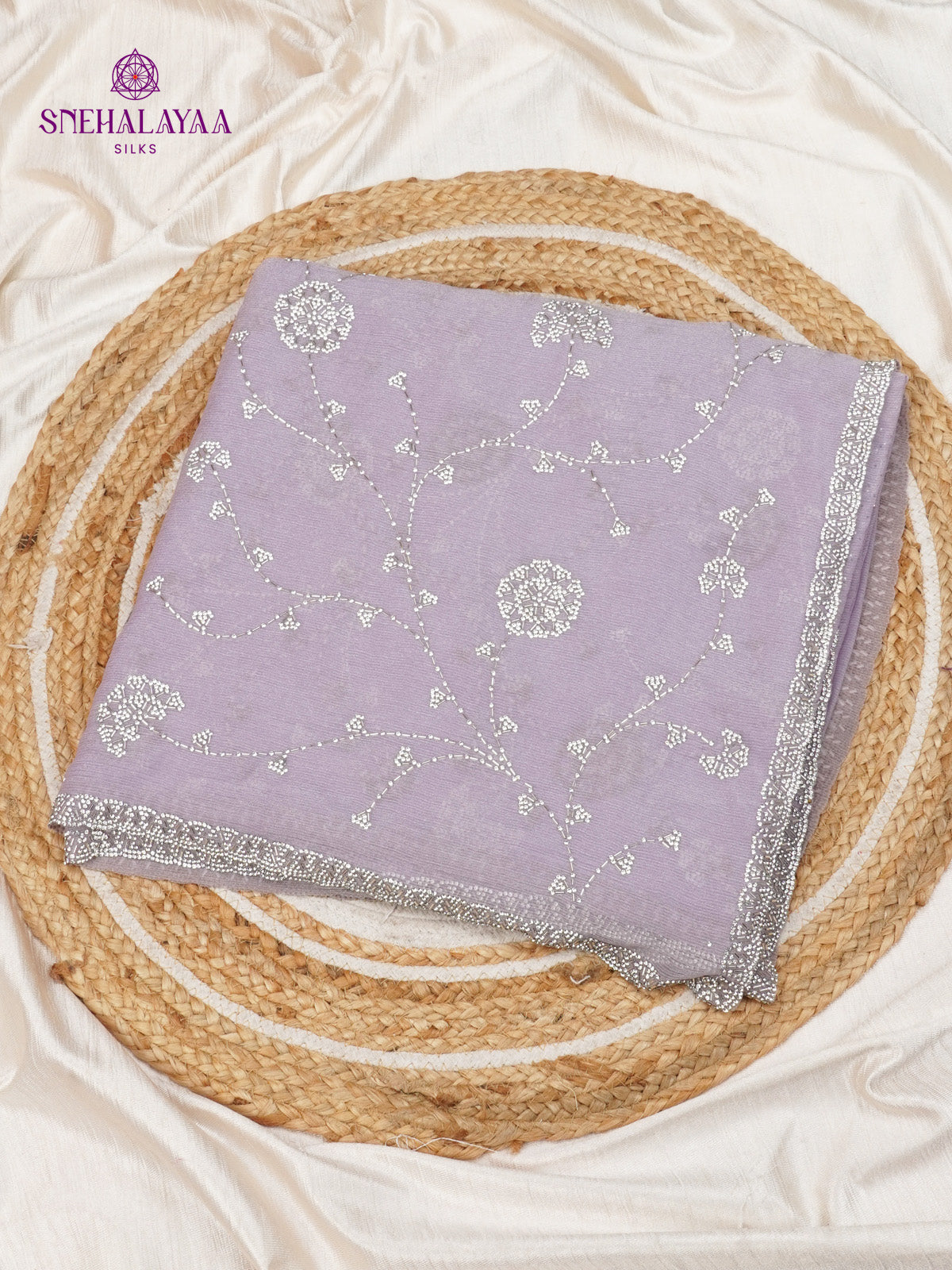 Lilac Designer Saree