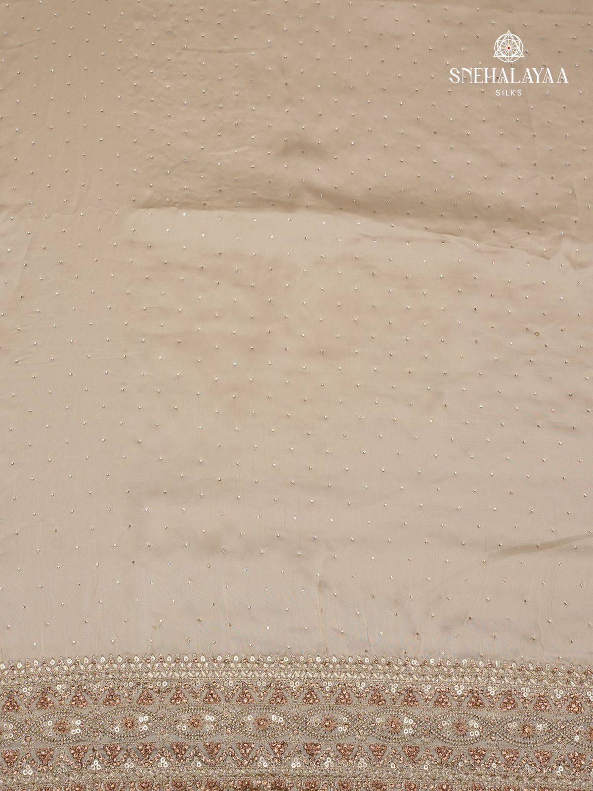 Cream Designer Saree