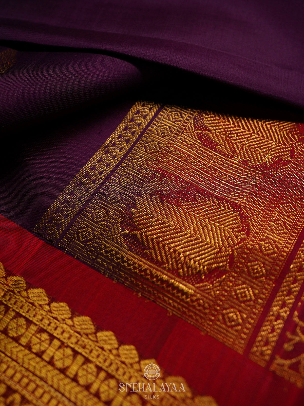Purple Kanjivaram Silk Saree