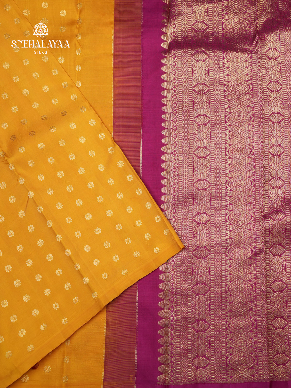 Mango Yellow Kanjivaram Silk Saree