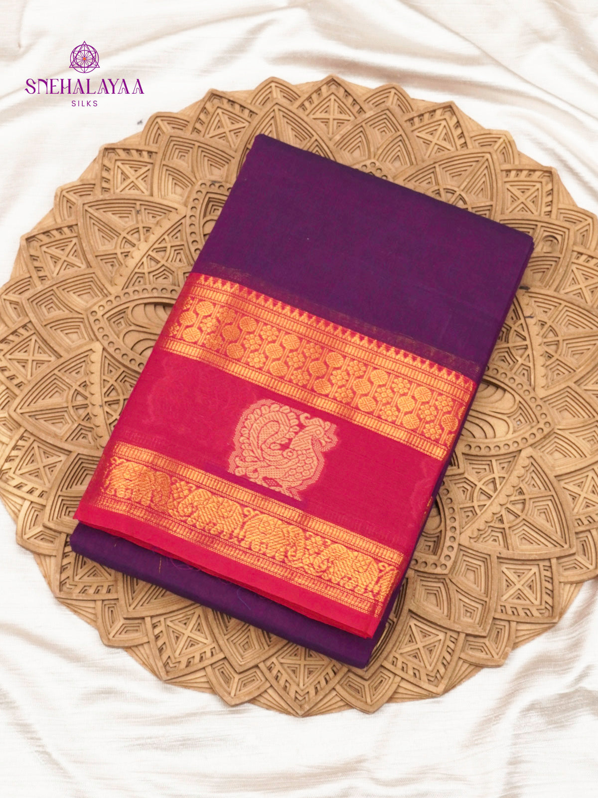 Deep Purple Chettinad Cotton Saree