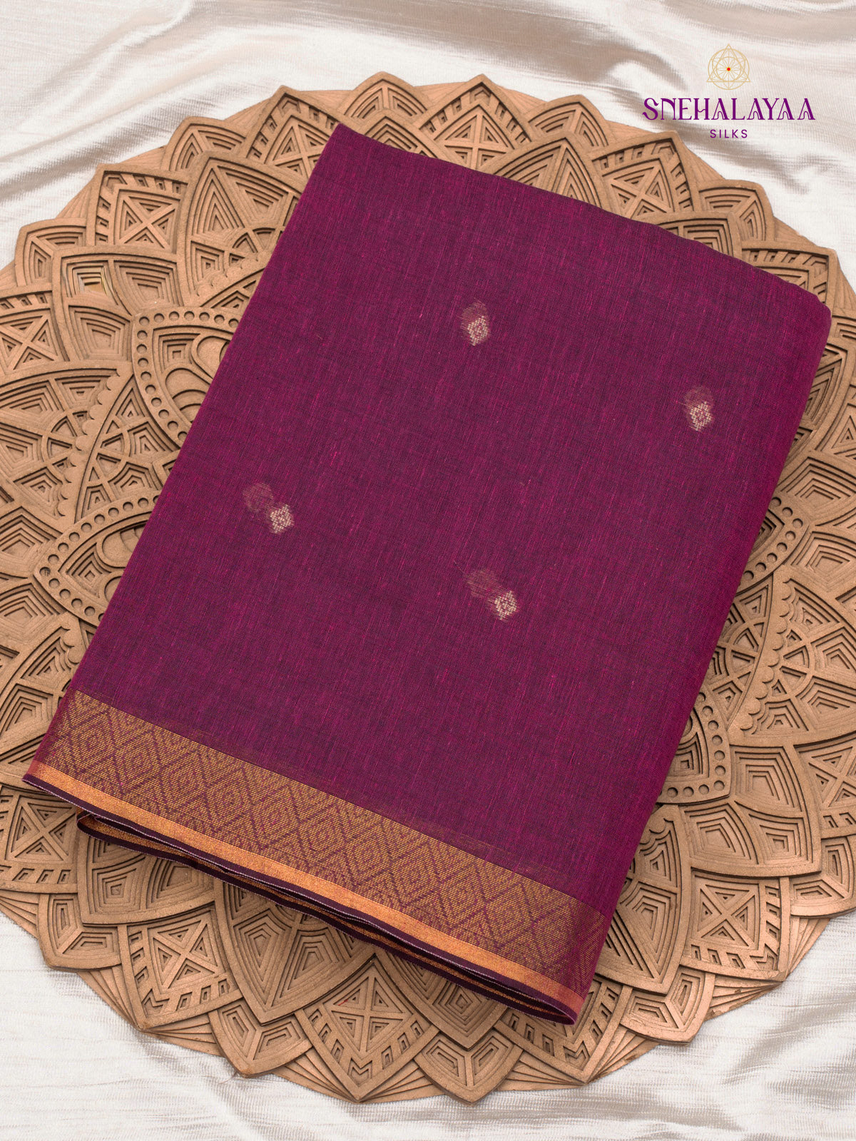 Purple Sambalpuri Cotton Saree