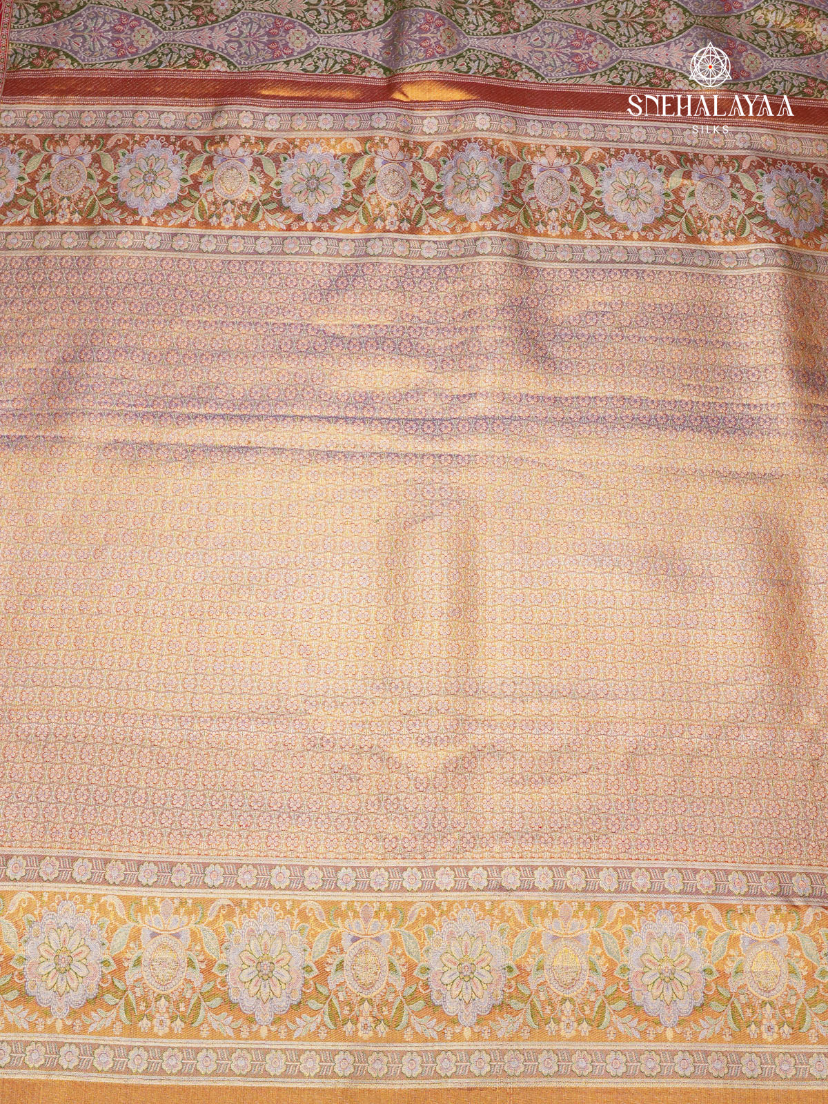 Golden Kanjivaram Tissue Silk Saree