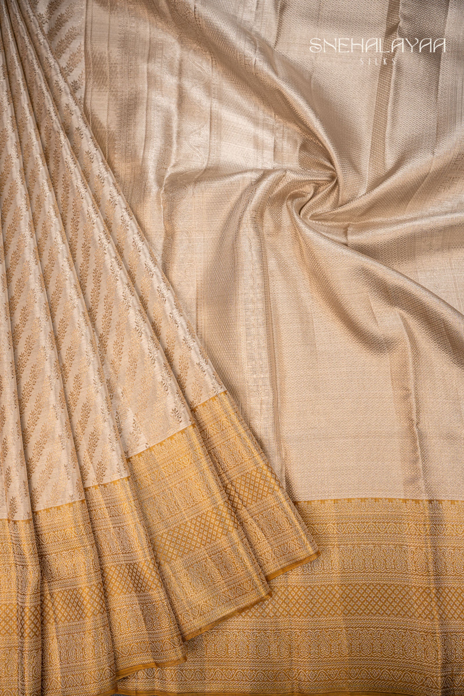Silver Kancheevaram Silk Saree