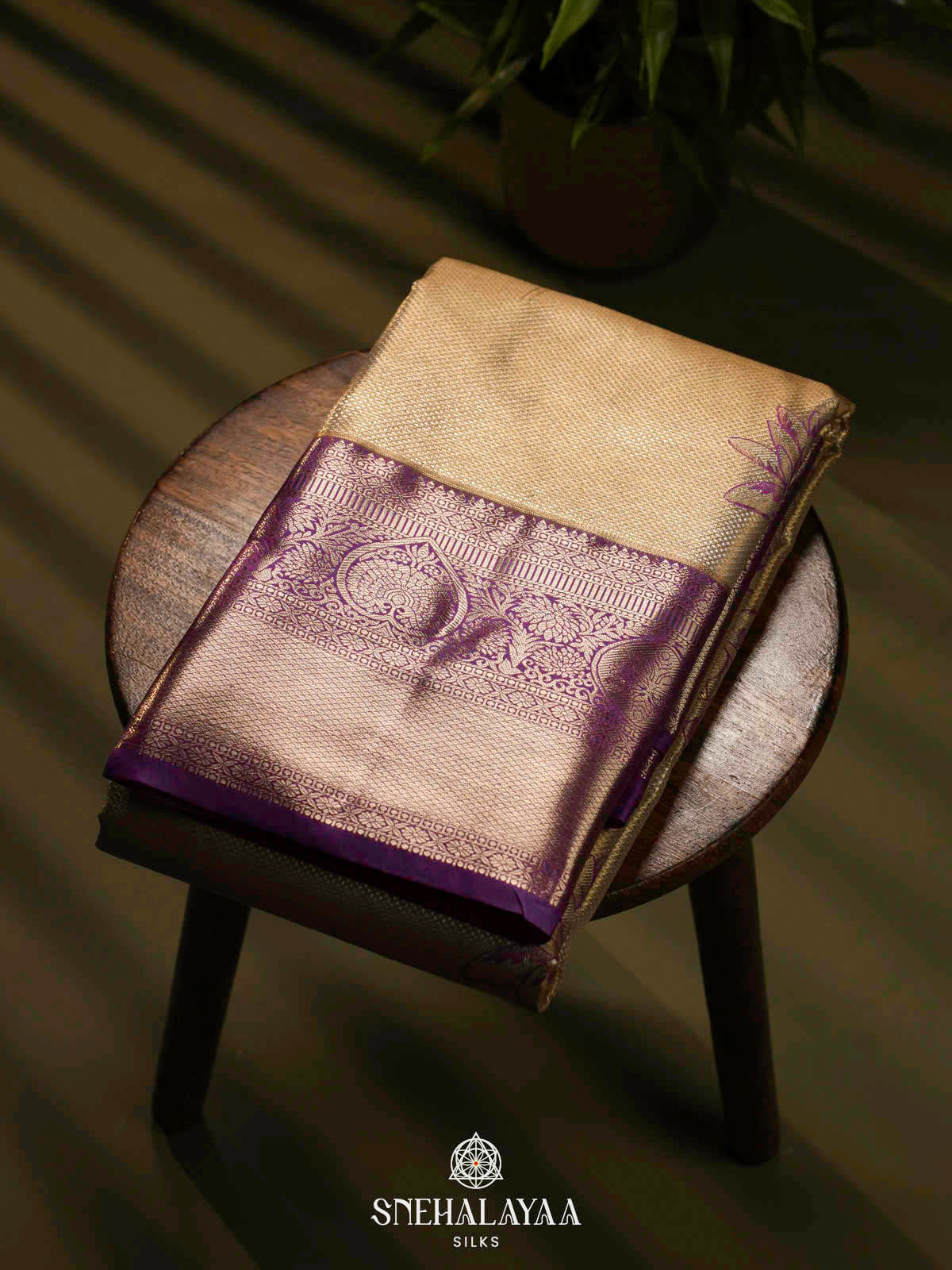 Pale Yellow Art Silk Saree