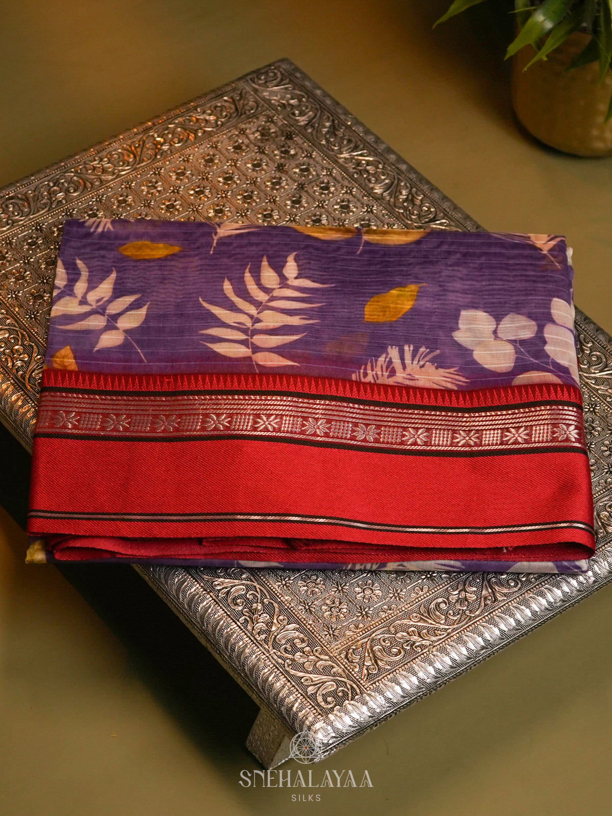 Purple Chanderi Saree
