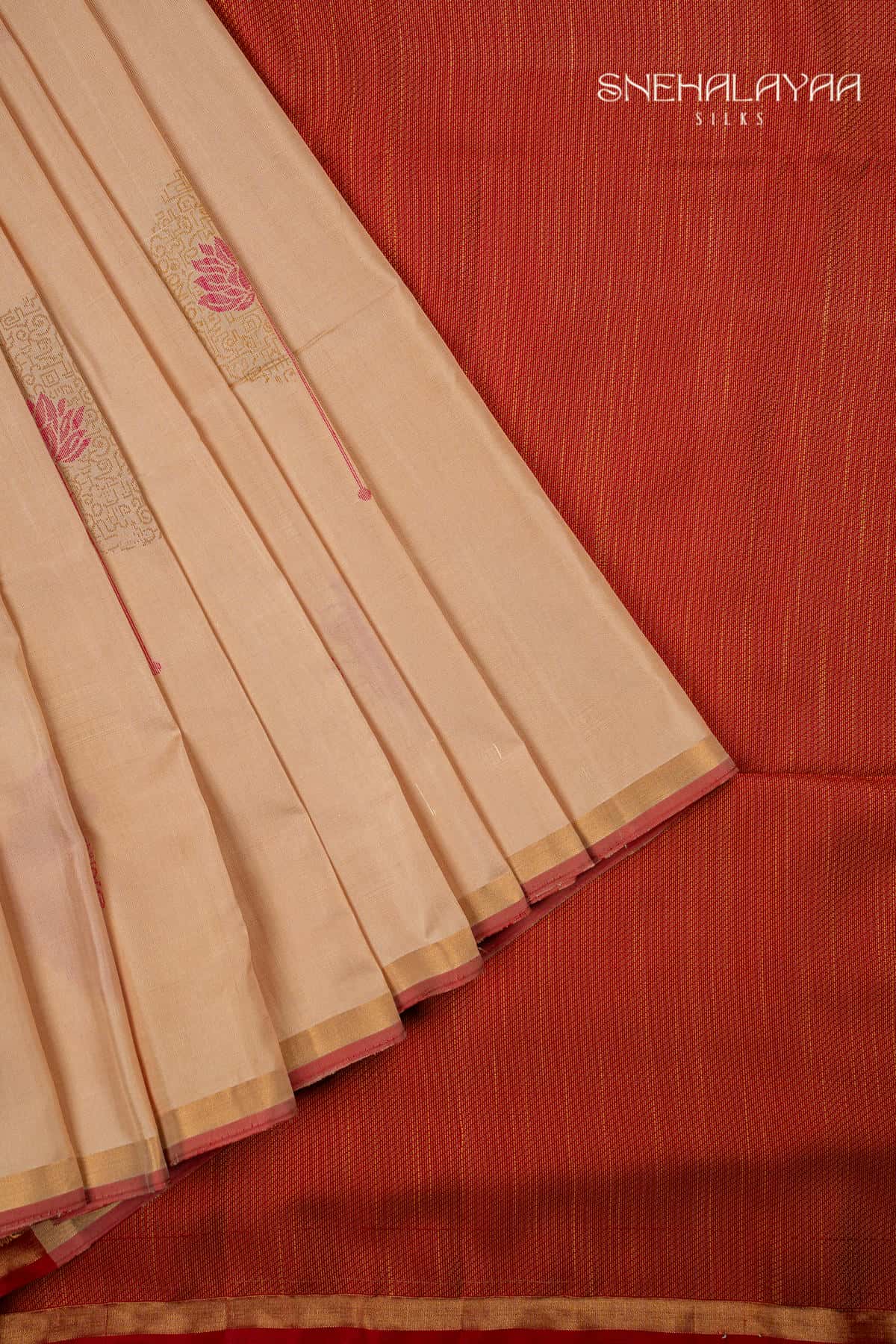 Peach Soft Silk Saree