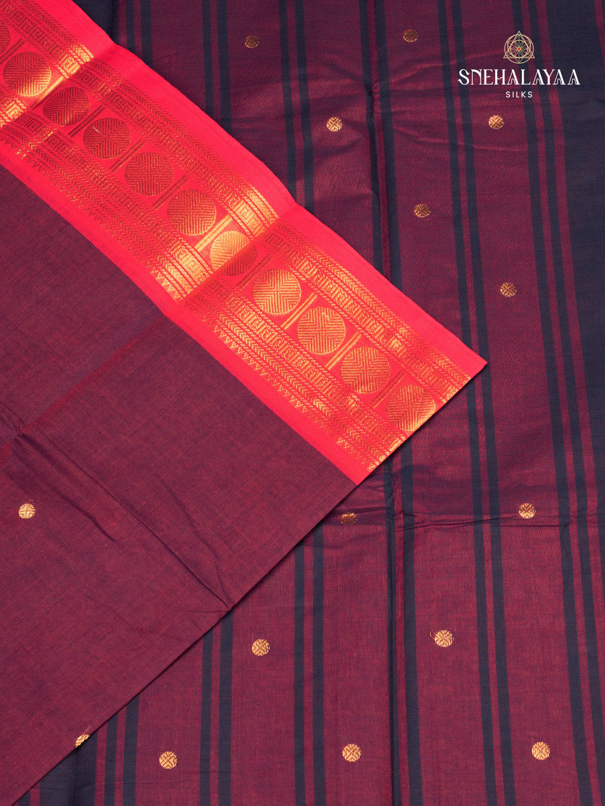 Purple chettinad Cotton Saree