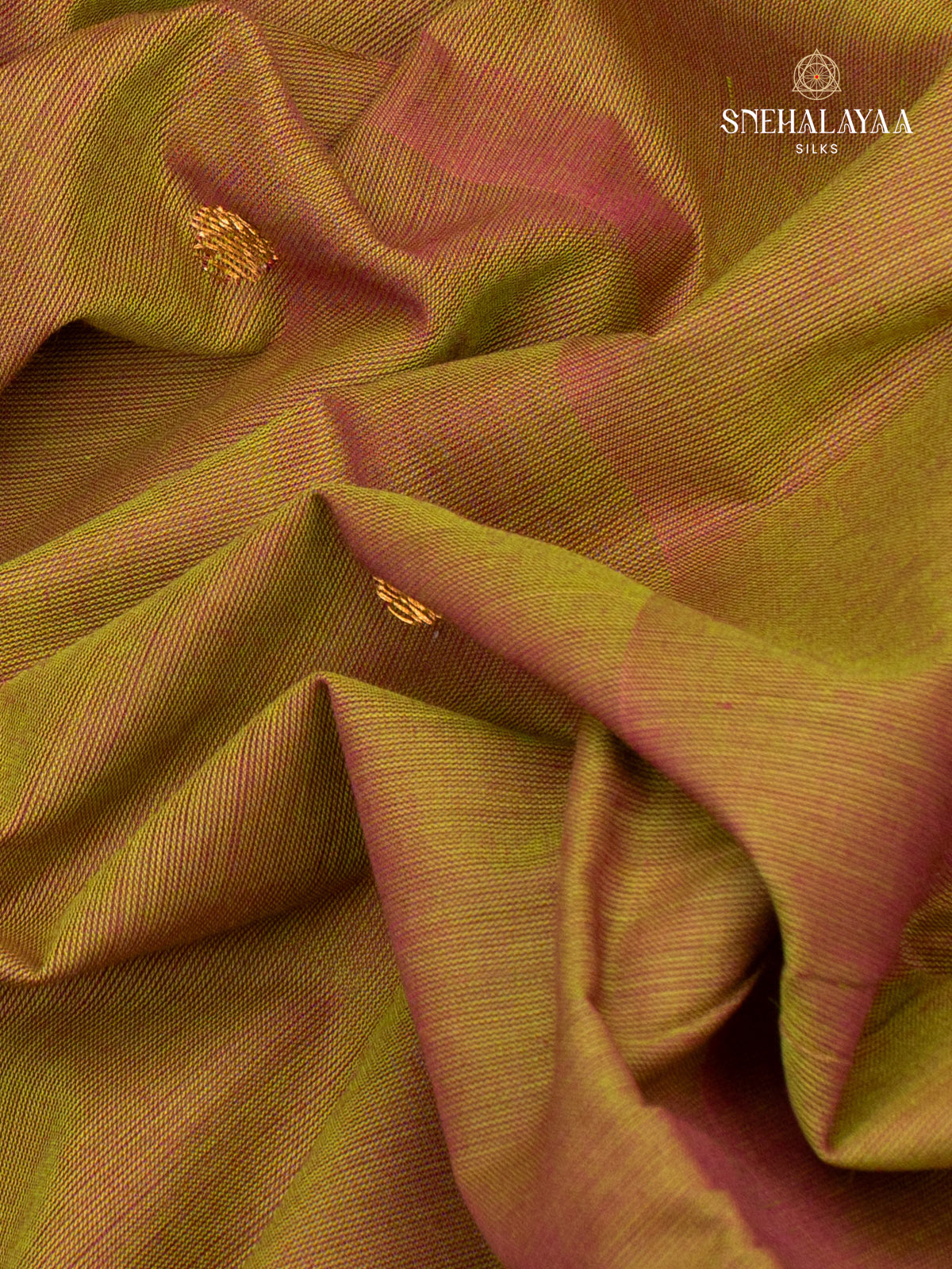 mustard Green Chettinad Cotton Saree