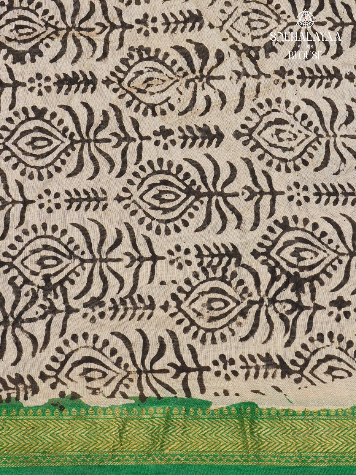 Black Chanderi Saree