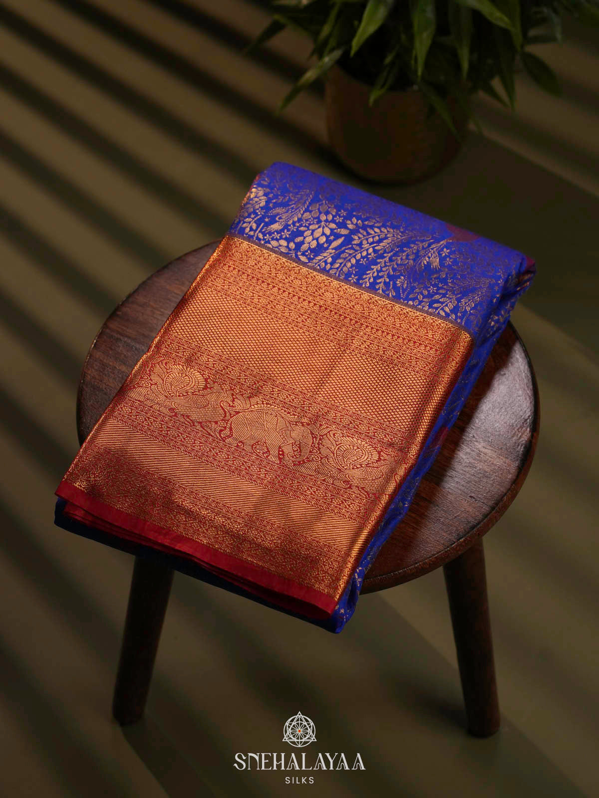 Royal Blue Art Silk Saree