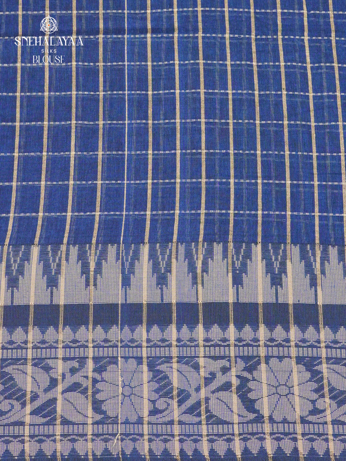 Royal Blue Sambalpuri Cotton Saree