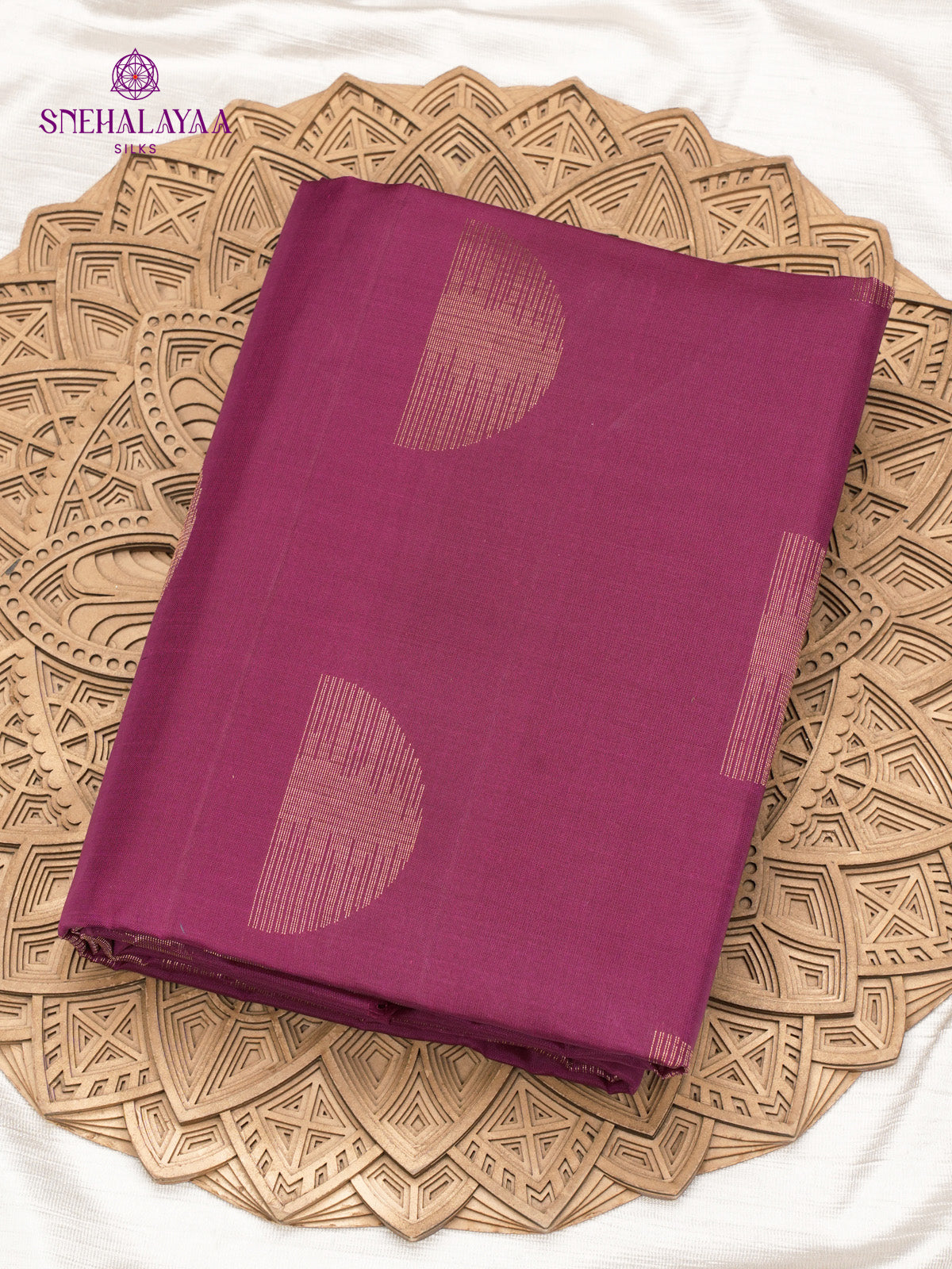 Meganta Purple Kanjivaram Soft Silk Saree
