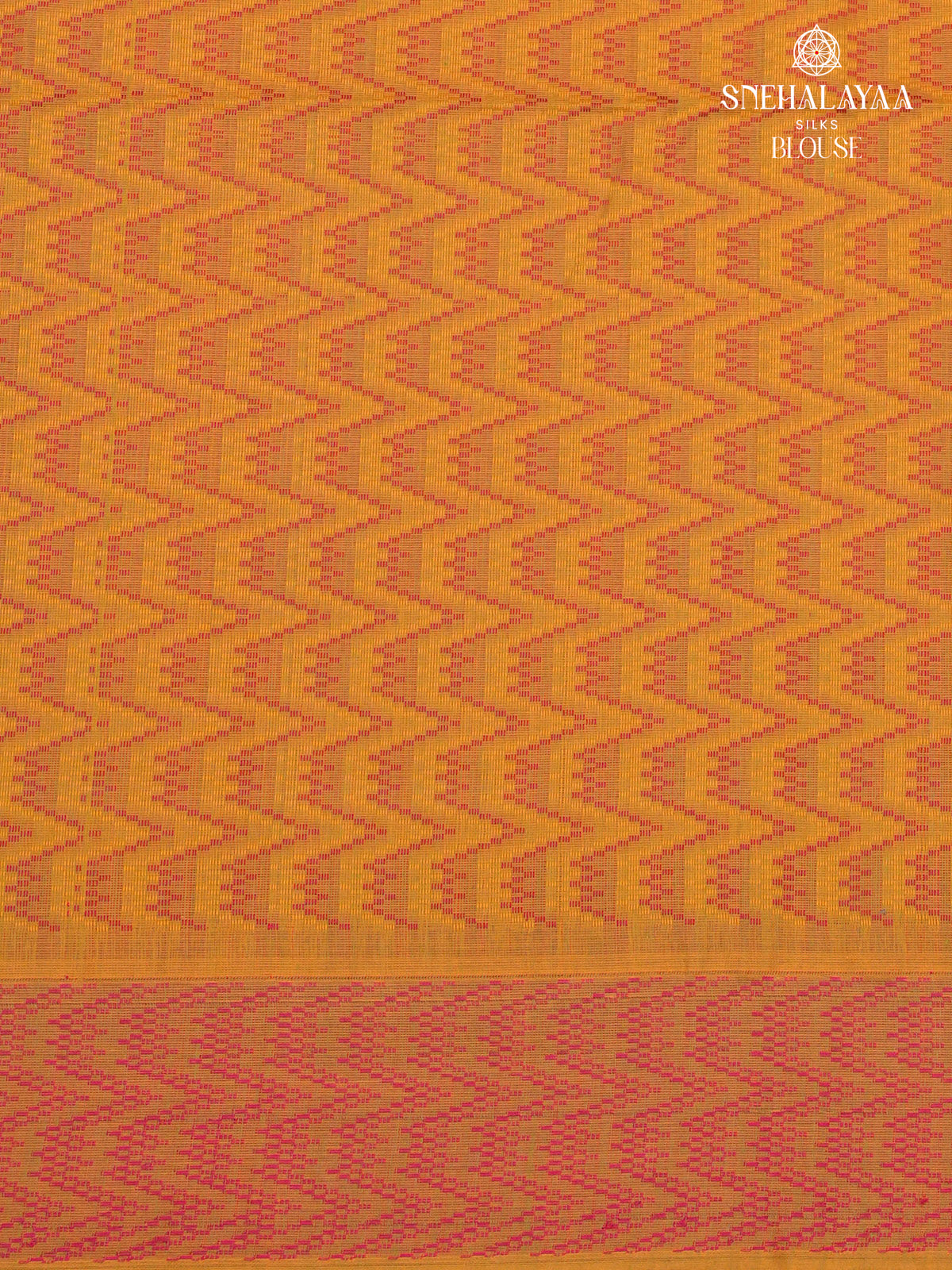 Orange Handloom Cotton Saree