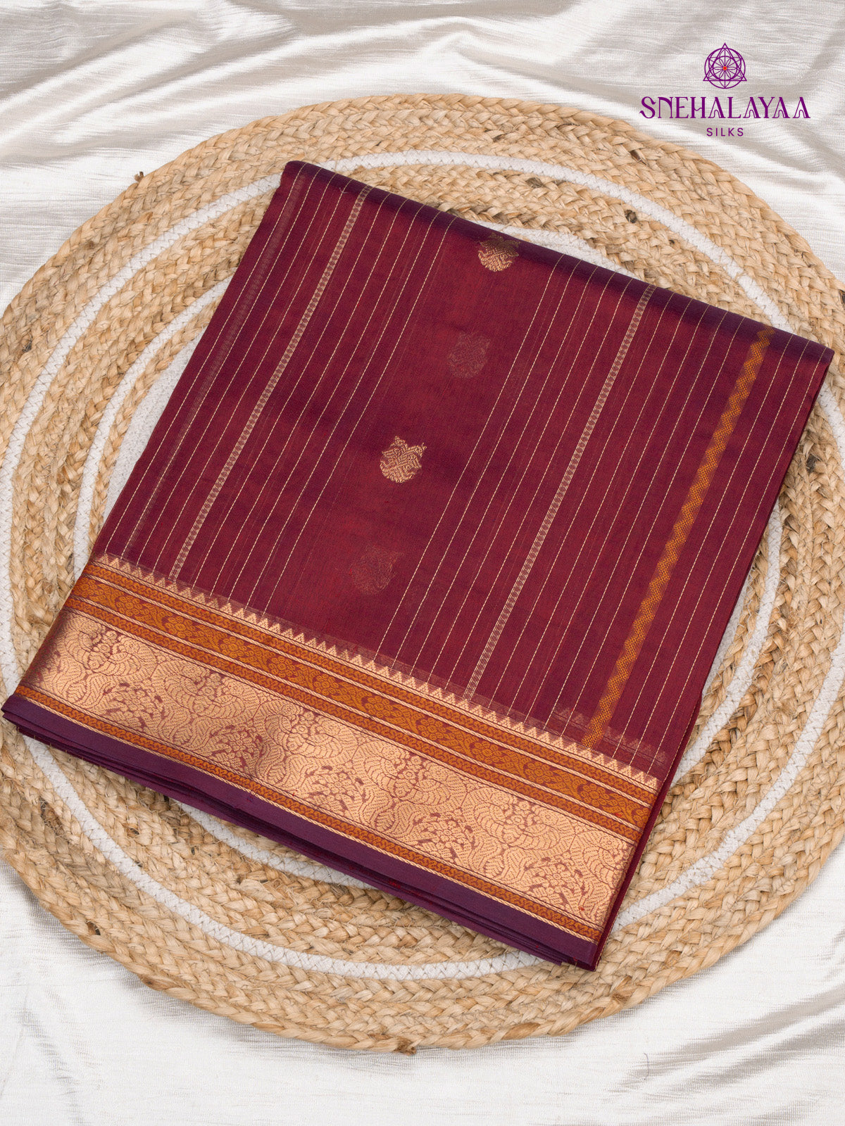 Maroon Kanchi Silk Cotton Saree