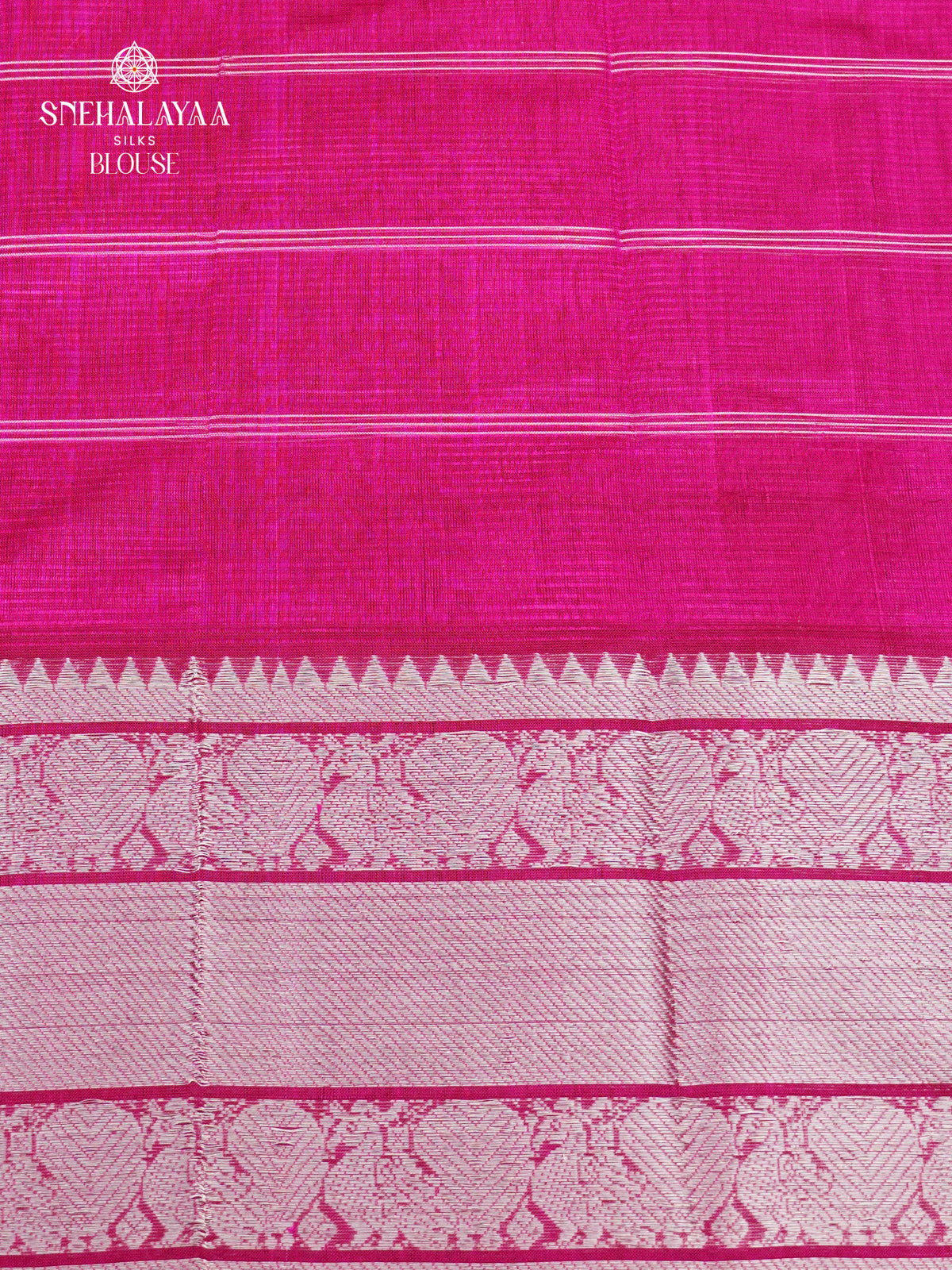 Rani Pink Mangalagiri Silk Cotton Saree