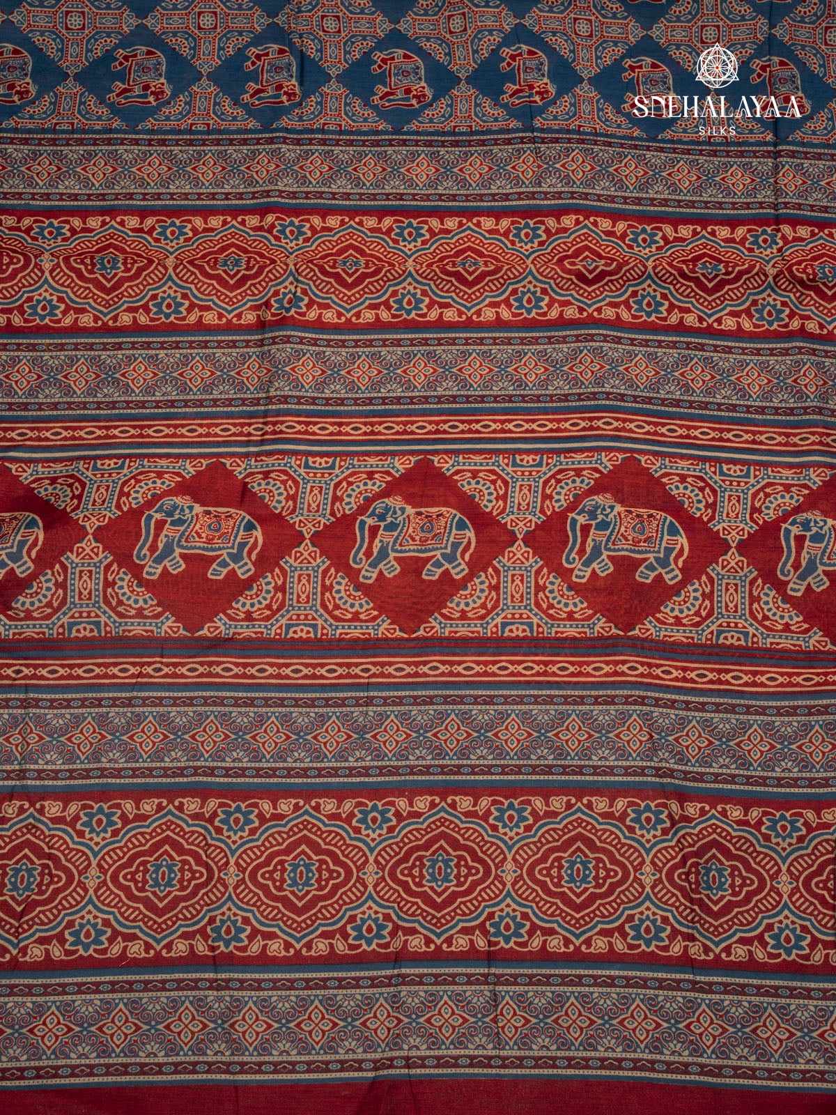 Navy Blue Dola Silk Saree