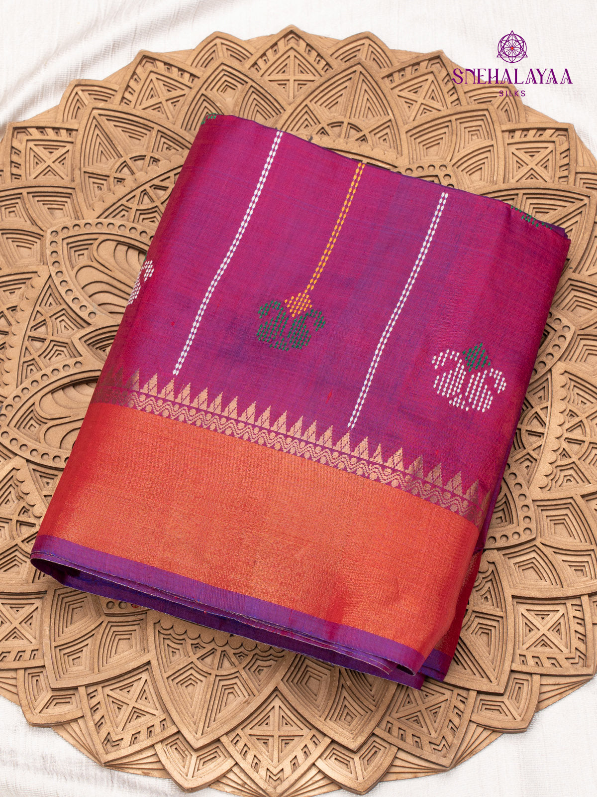 Violet Katan Silk Saree