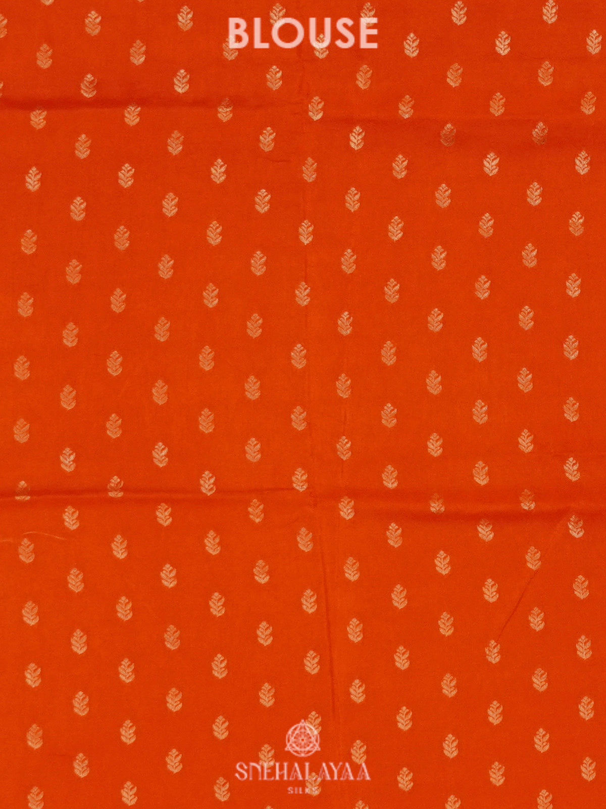 Rust Orange Banaras Silk Saree