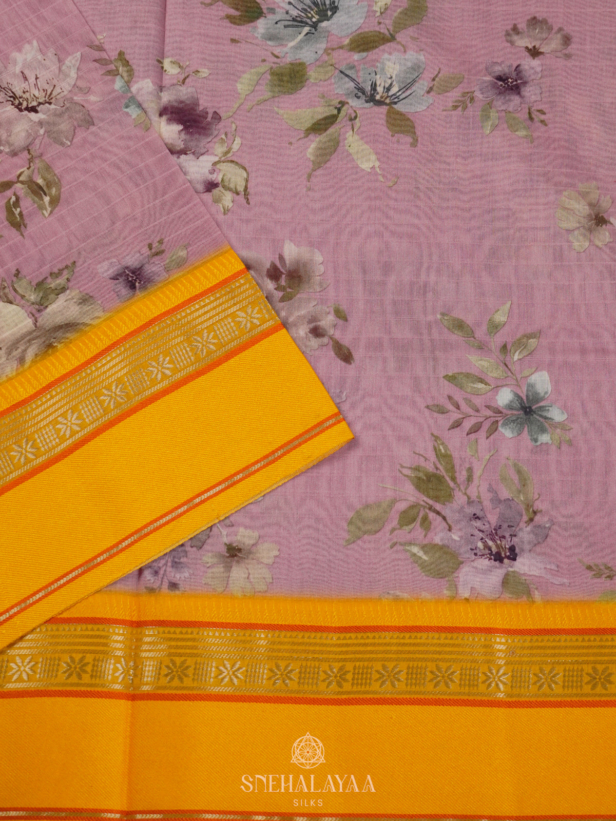 Pale Pink Chanderi Saree