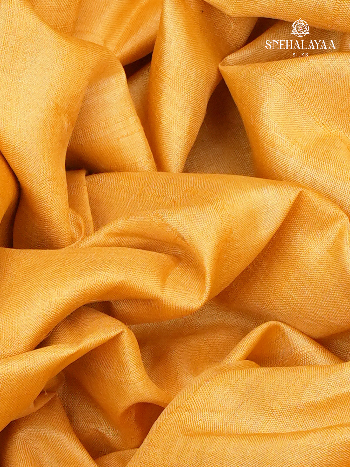 Mango Yellow Tussar Silk Saree