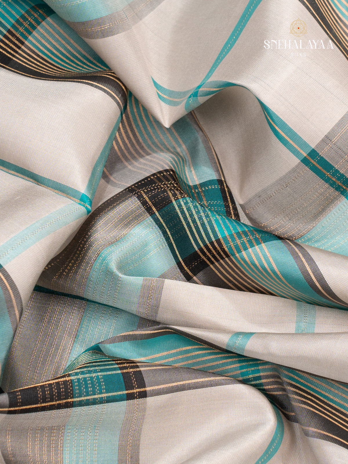 White Kanjivaram Soft Silk Saree