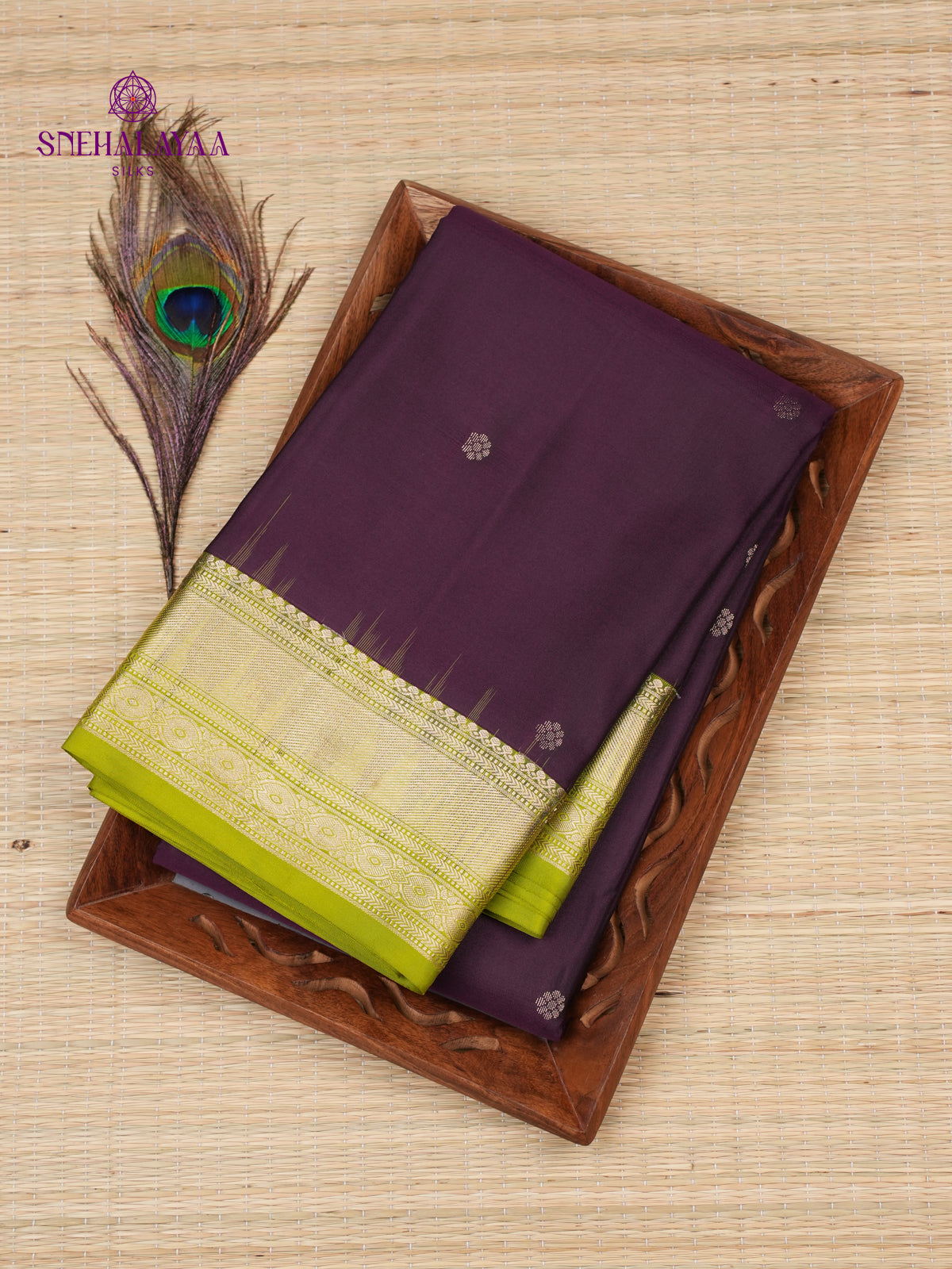 Wine Kanjivaram Silk Saree