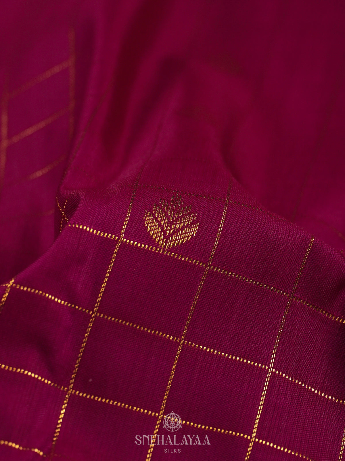 Magenta Art Silk Saree