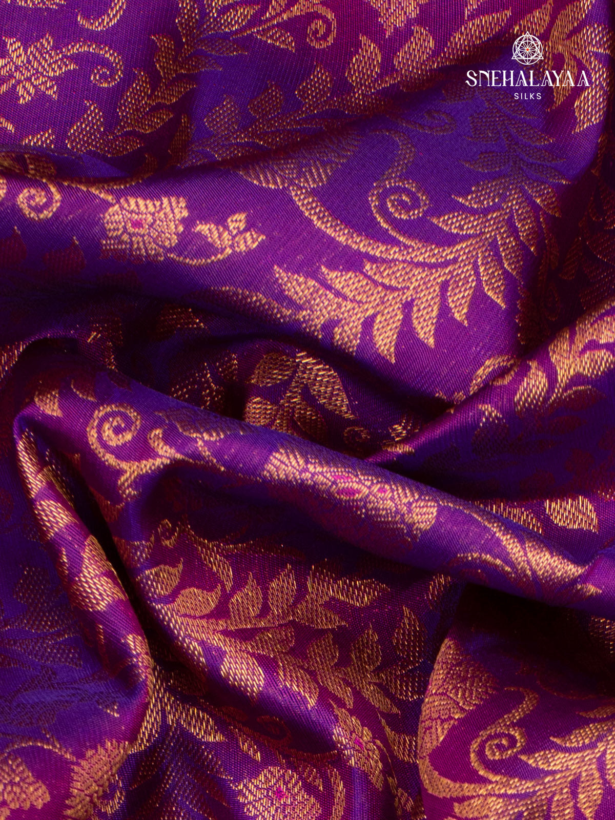 Violet Kanjivaram Silk Saree