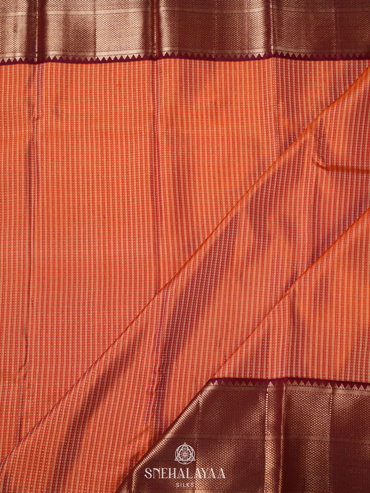 Peach Kanjivaram Silk Saree