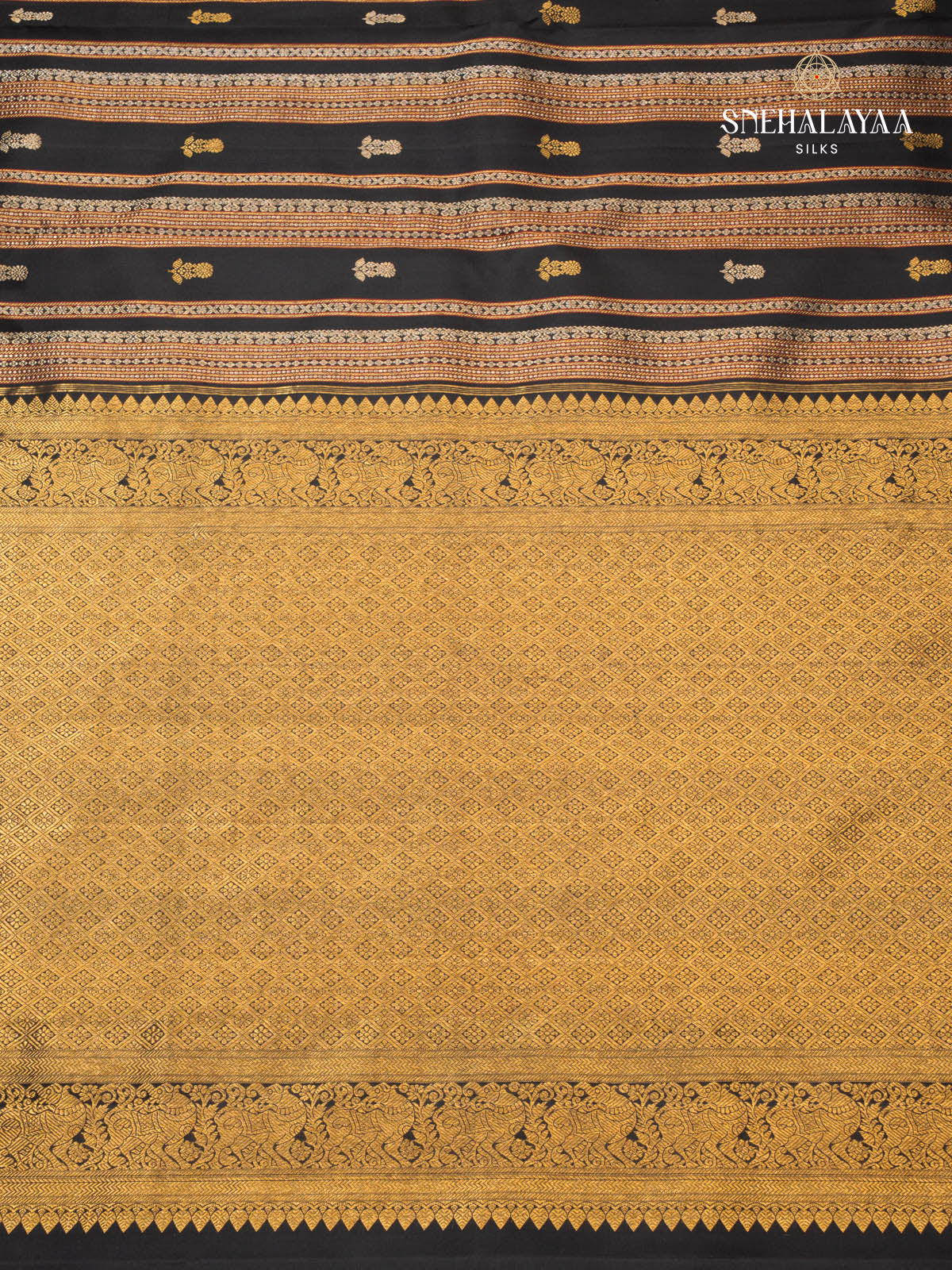 Black Kanjivaram Silk Saree