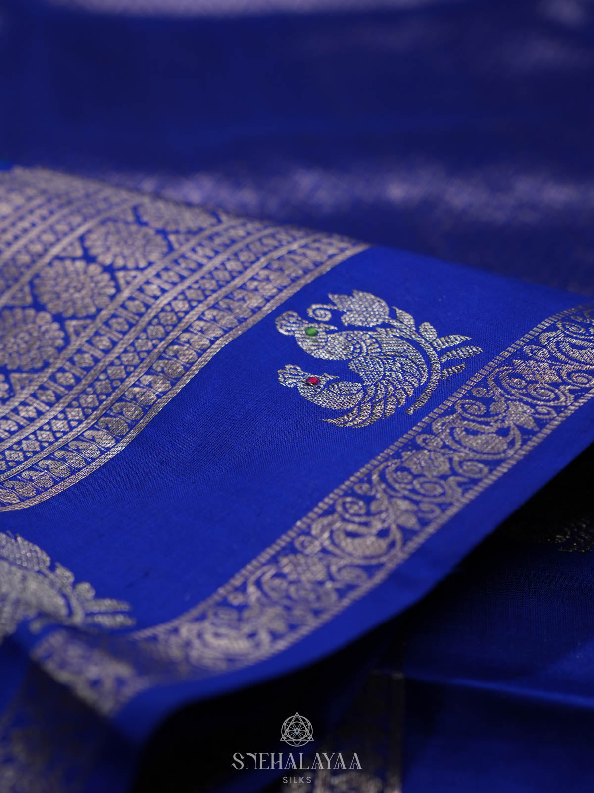Blue Venkatagiri Silk Saree