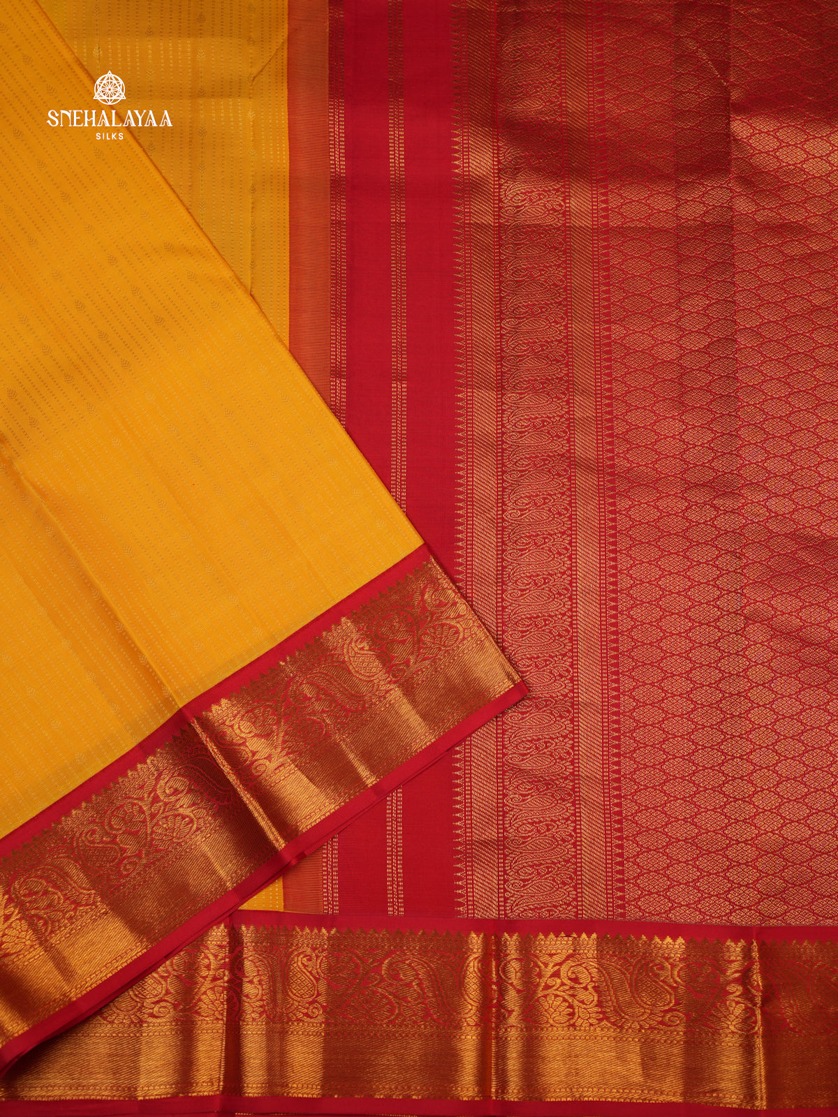 Yellow Kanjivaram Silk Saree