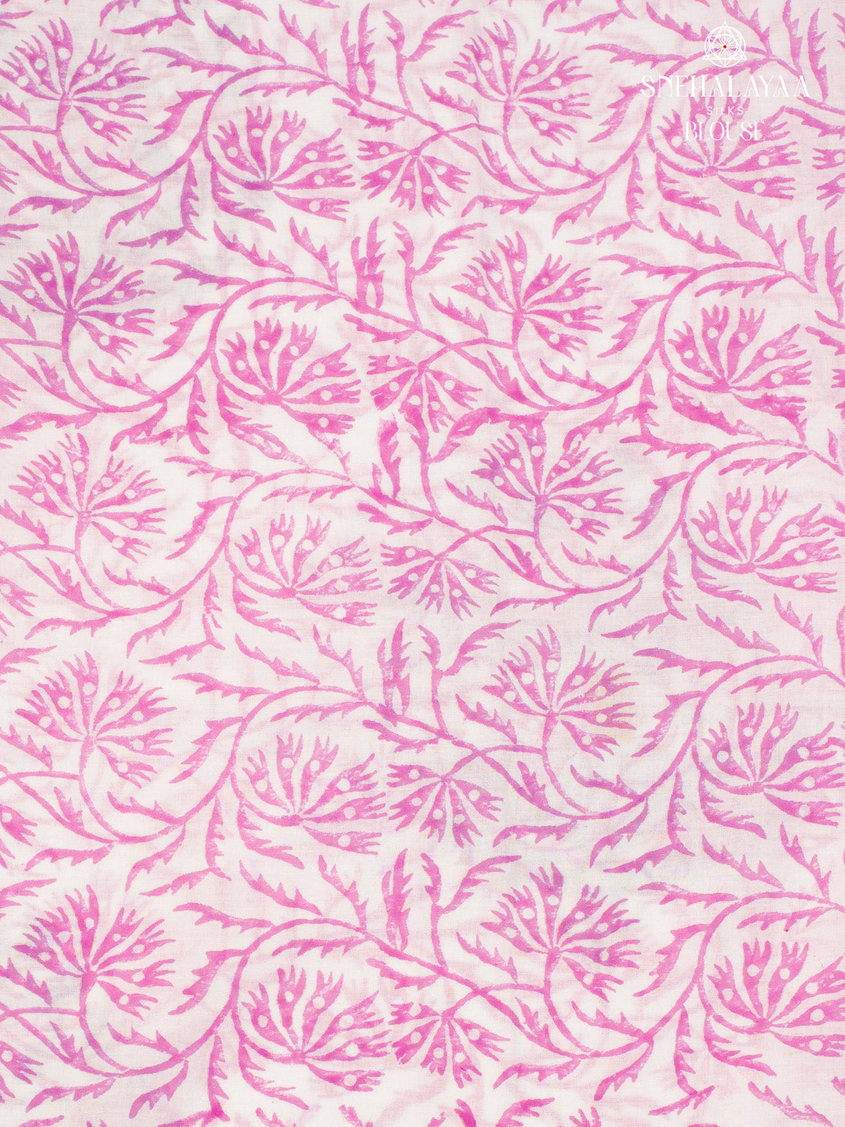 White Jaipur Cotton Saree