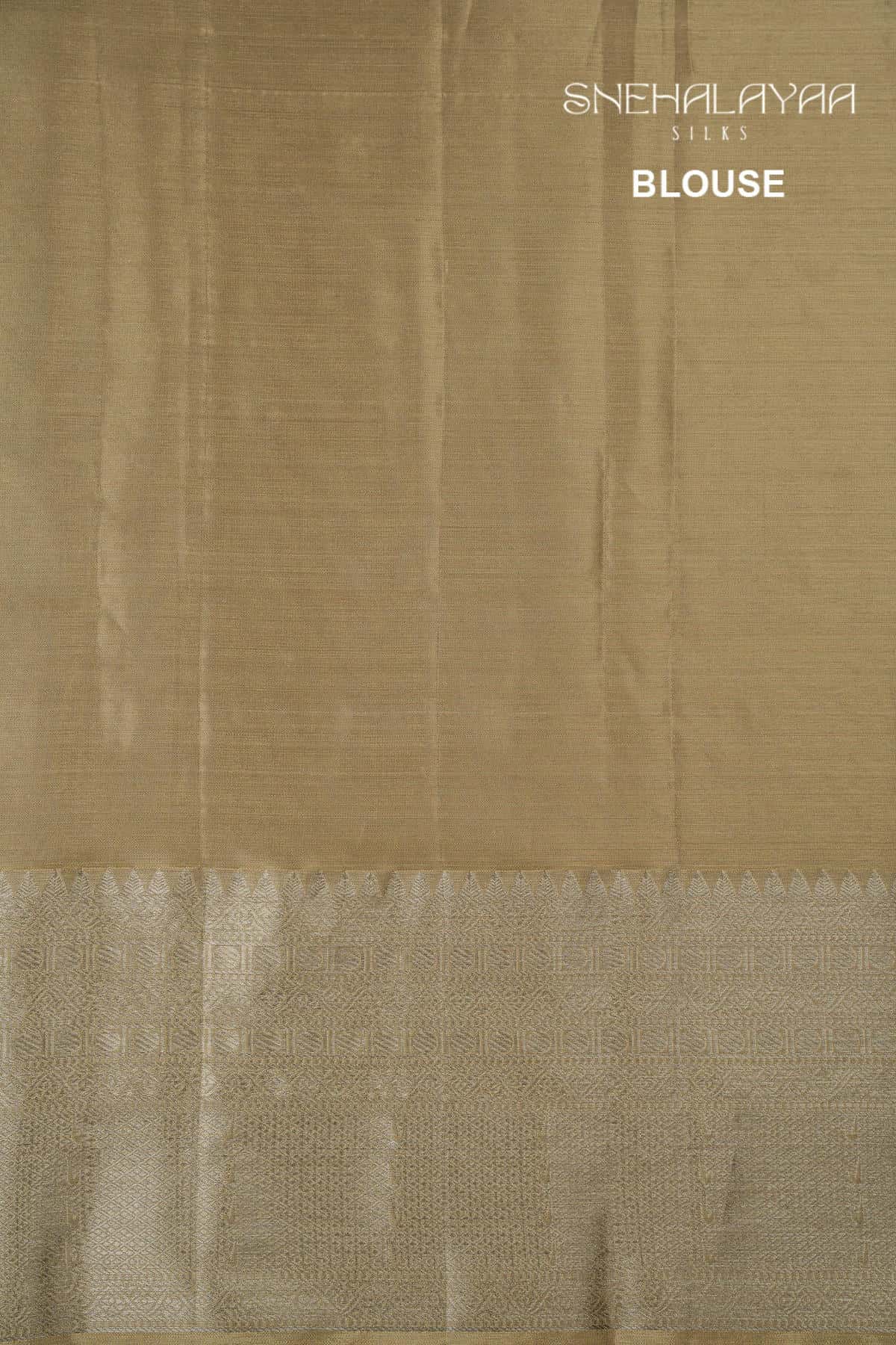 Golden Kancheevaram Tissue Silk Saree