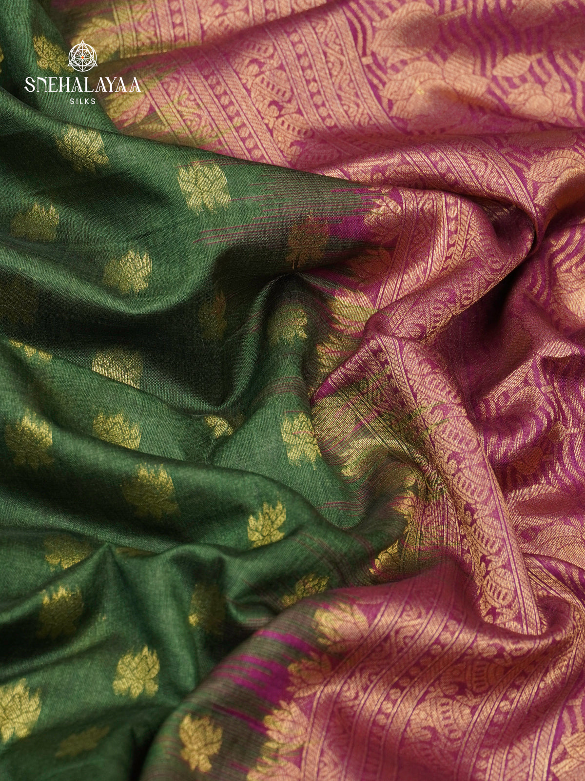 Emerald Green Jute Saree