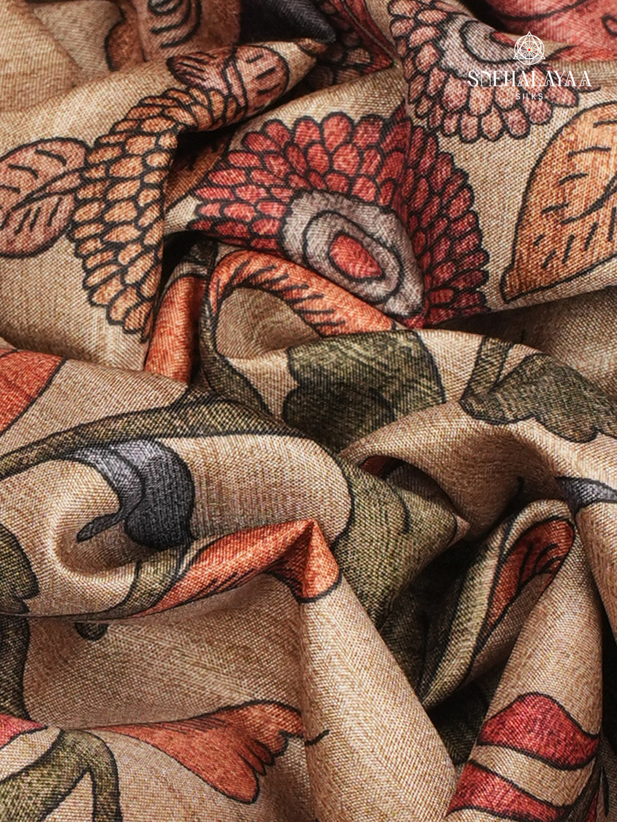 Kalamkari Tussar Saree