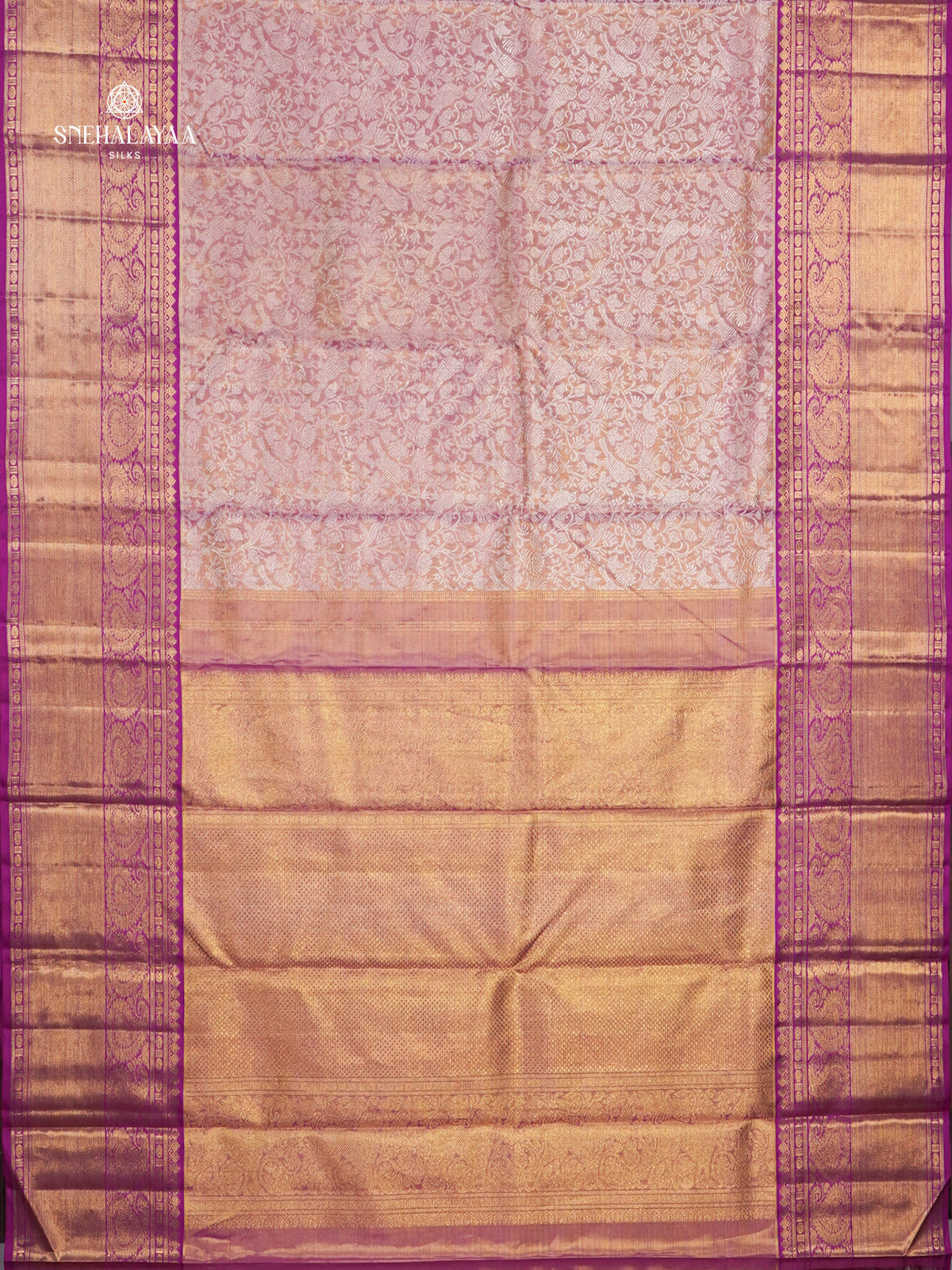 Blush Pink Kanjivaram Silk Saree