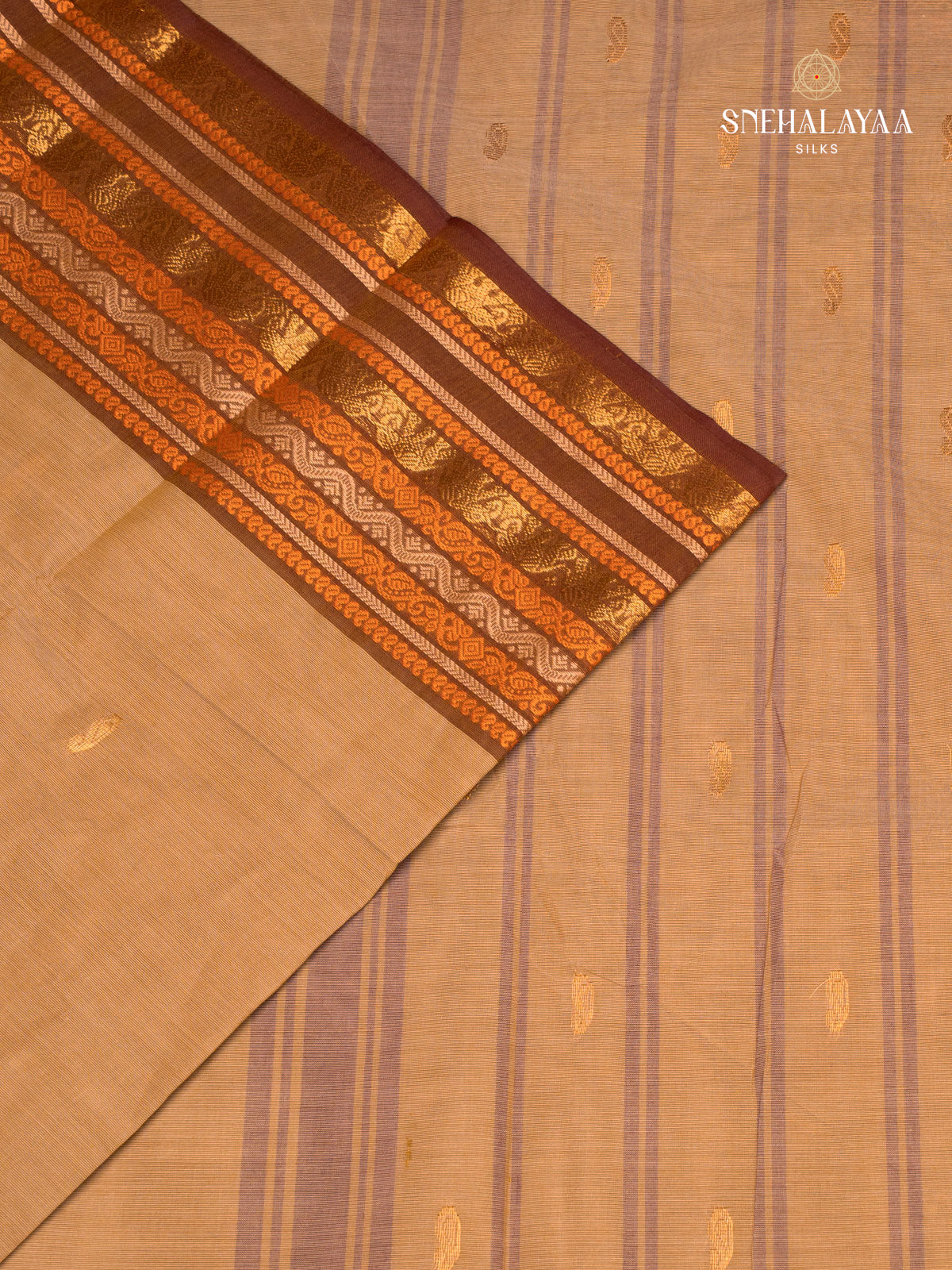 Sandal Chettinad Cotton Saree