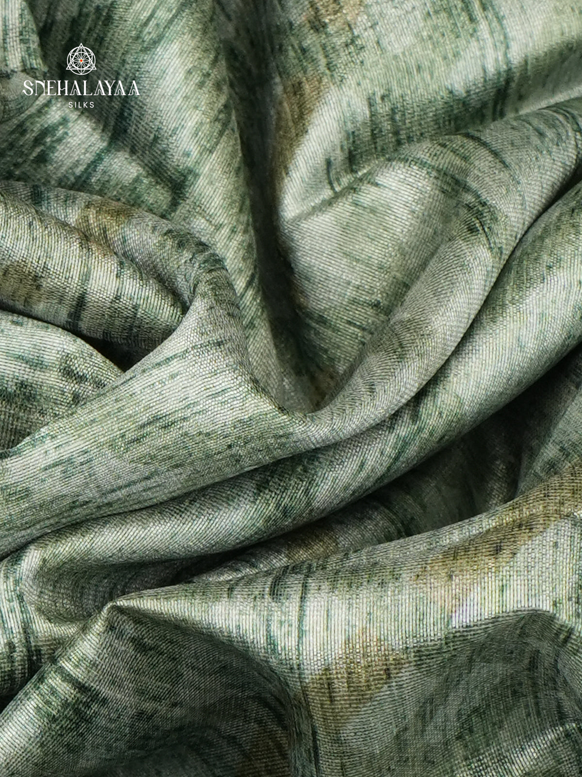 Pastel Green Tussar Embroidery Saree