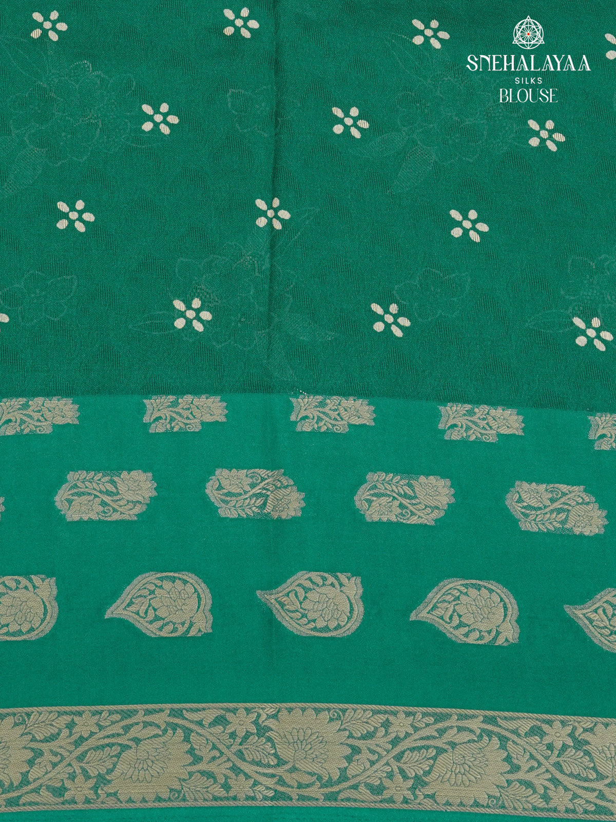 Green Printed Matka Saree