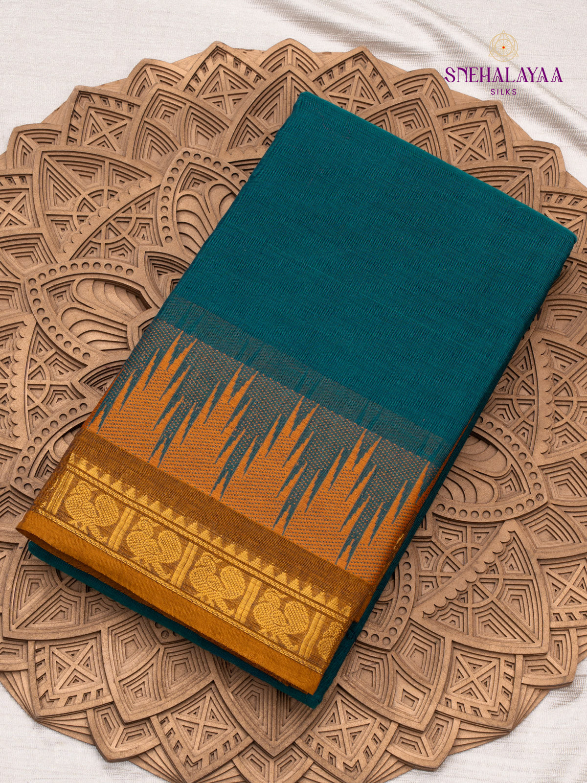 Blue Kanchi Cotton Saree