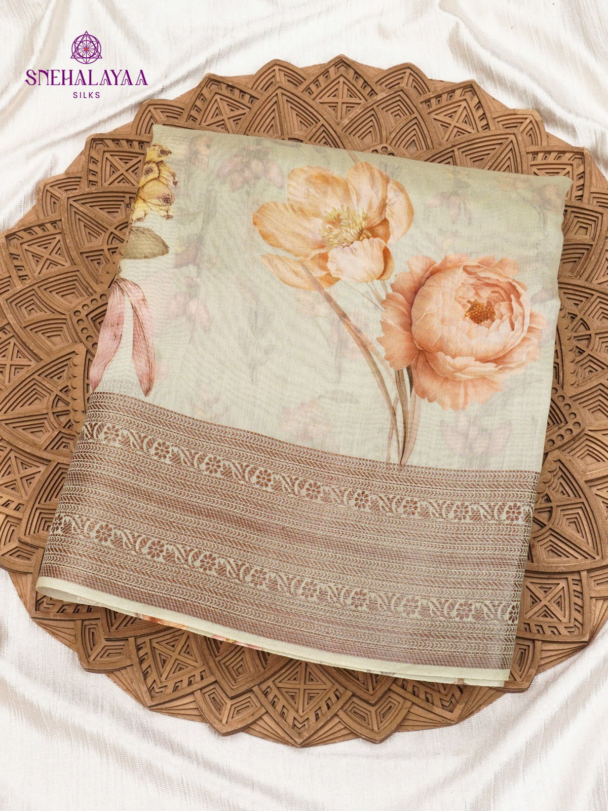 Sage Green Chanderi Saree