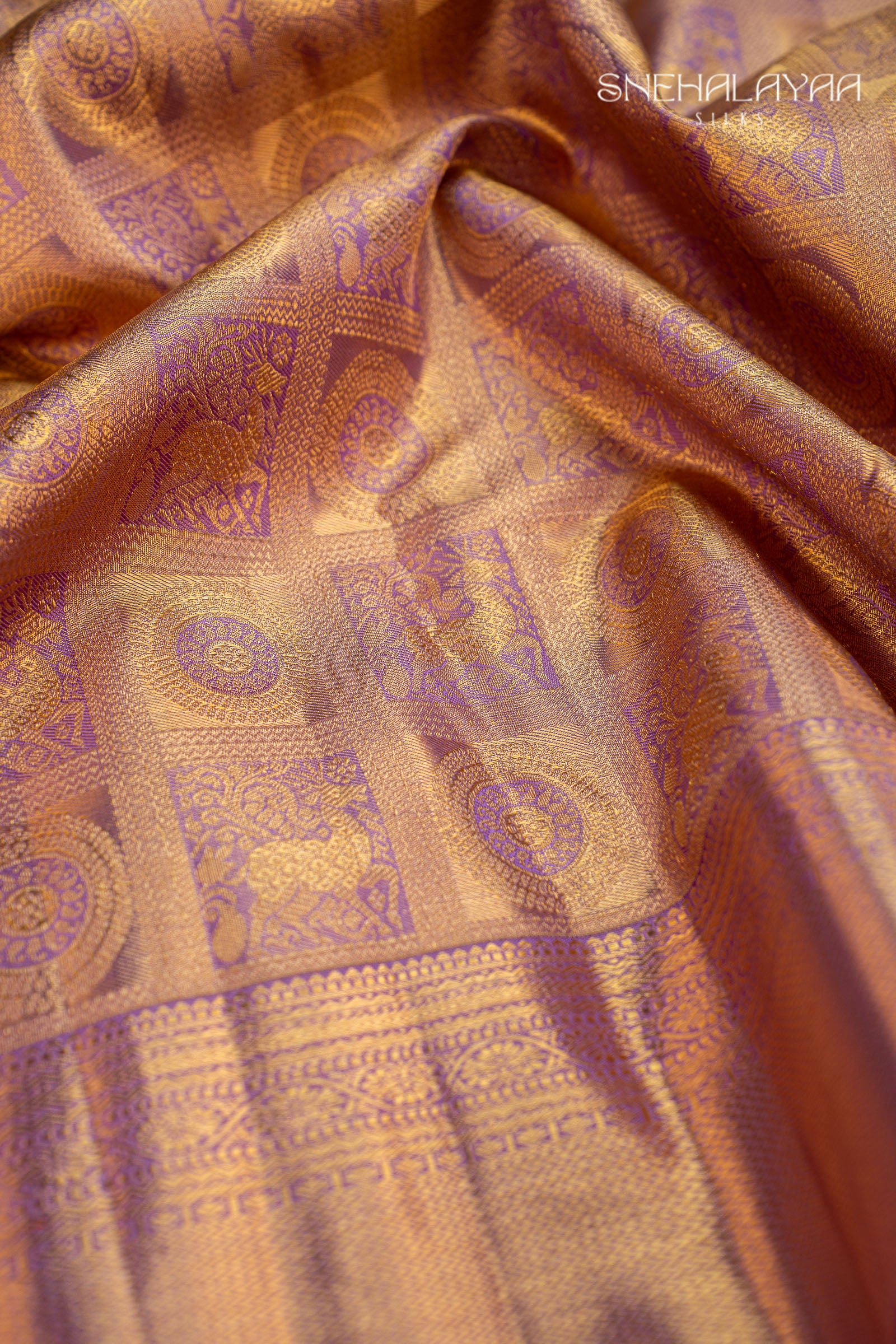 Purple Kancheevaram Tissue Silk Saree