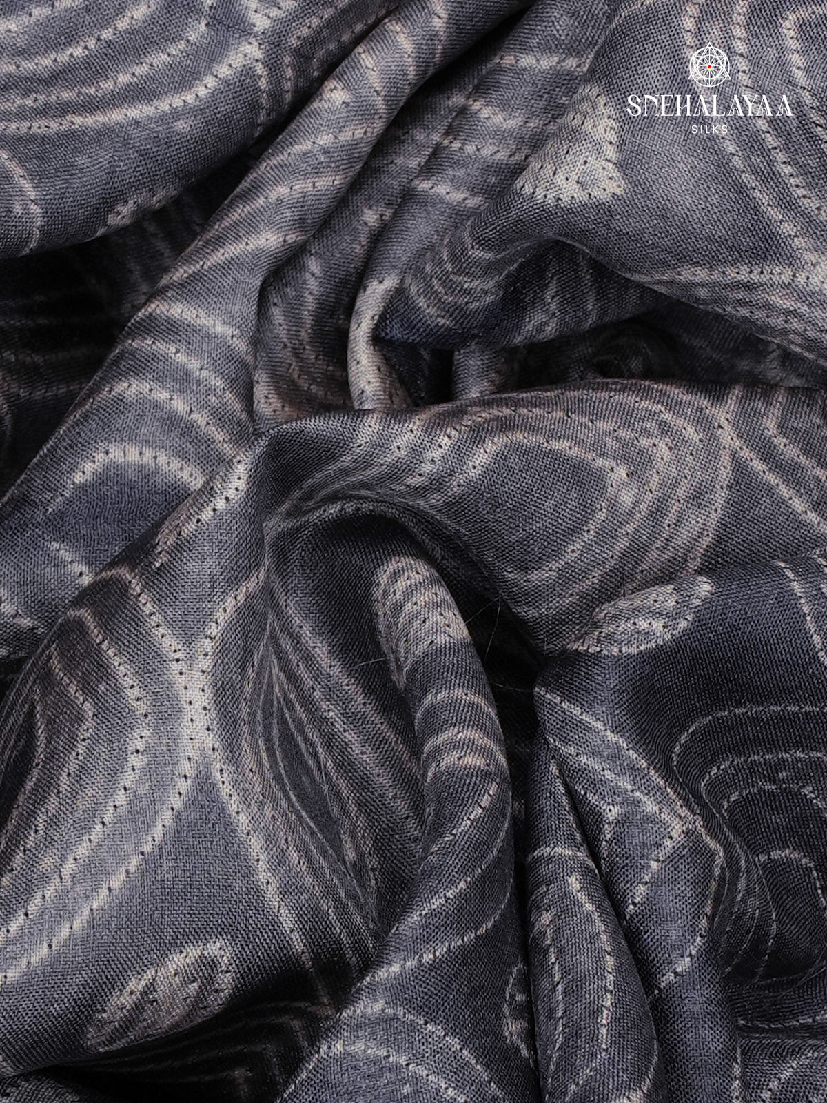 Grey KalamKari Hand Painted Saree