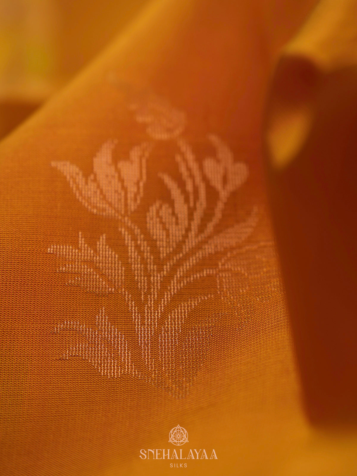 Mustard Ikat Soft Silk Saree