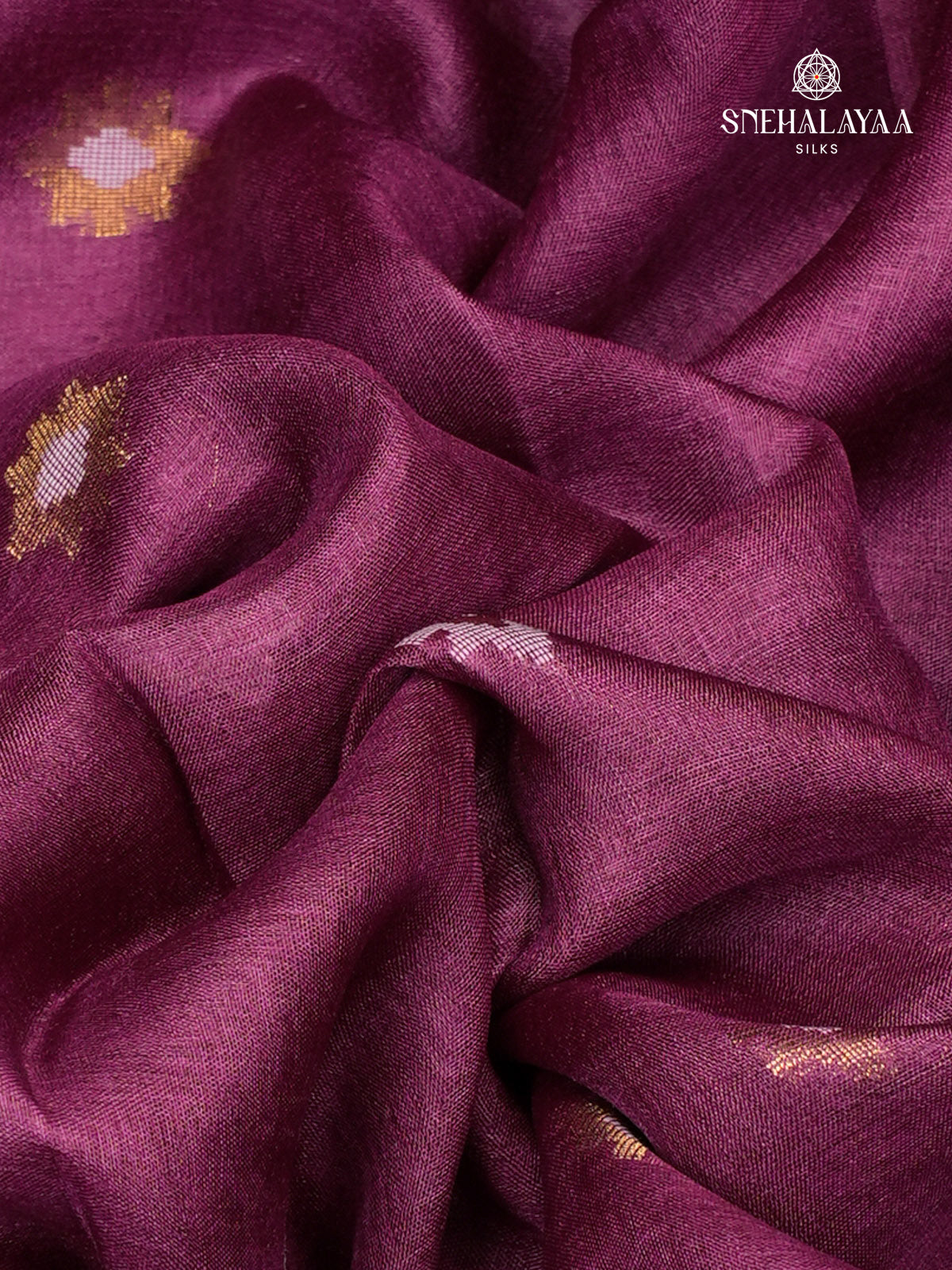 Purple Tussar Silk Saree