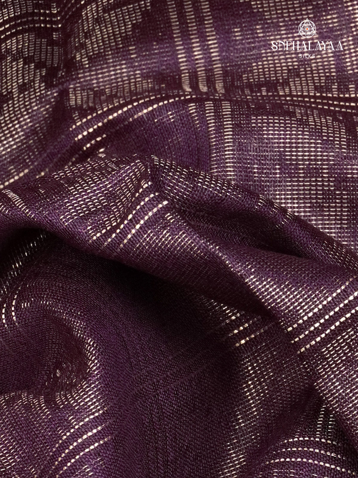 Purple Bamboo Silk Saree